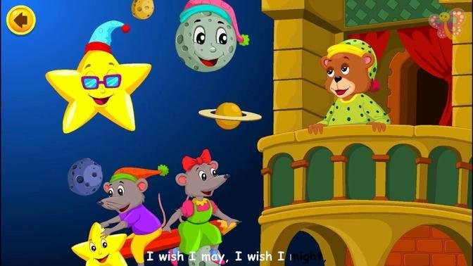 Star Light Star Bright _ Nursery Rhymes with Lyrics _ Kids Songs and Baby Rhymes from BooBoo.