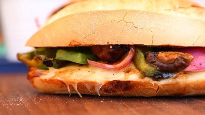 Philly Mushroom Melt Recipe | Vegetarian BBQ | Videos | Grilling ...