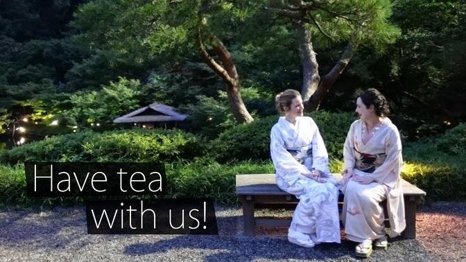 History Bounding in Kimono    Tea Time with Roza Akino