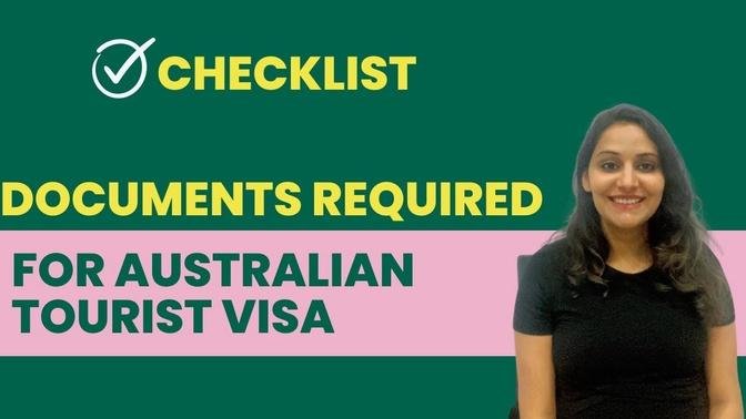 Document Checklist Australia Tourist Visa Subclass 600