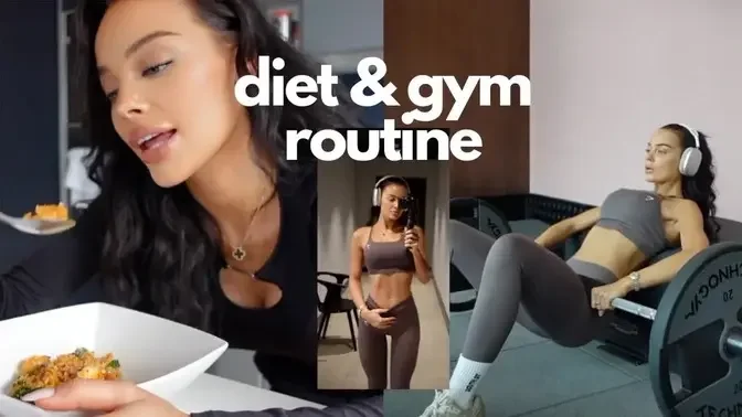 what I eat in a day & gym routine as a model