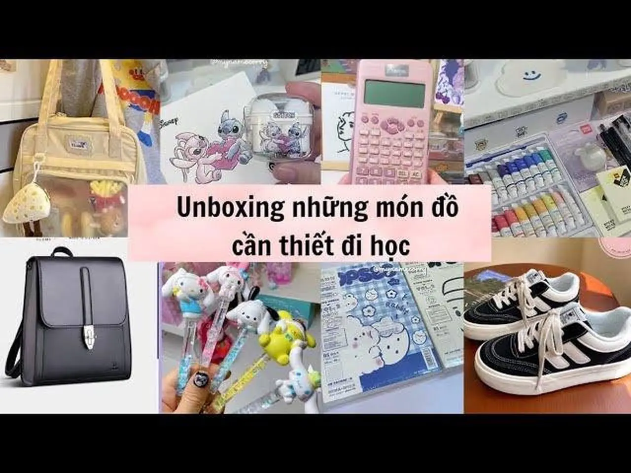 (Shopee haul) Unboxing những đồ cần thiết đi học: đồ dùng học tập, giày, túi,...