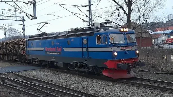 1967 Built 161 101 Passing Through Halden With A Timber Train on Wednesday 25th January 2023.