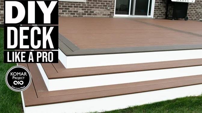 How To Build A Deck!! Layout, Framing, and Composite Decking Guide ||| DIY Deck Build