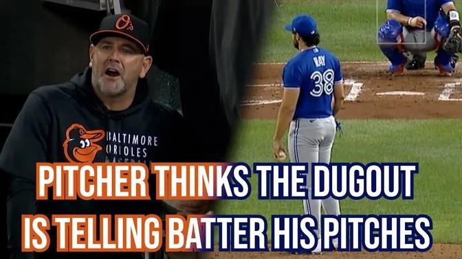 Pitcher thinks Orioles have his pitches and Orioles manager gets mad, a breakdown