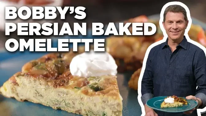 Bobby Flay's Persian-Style Baked Omelette _ Brunch @ Bobby's _ Food Network.