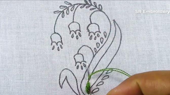 Hand Embroidery Latest Flower Embroidery Design Stitch Tutorial For Beginners By SR Embroidery