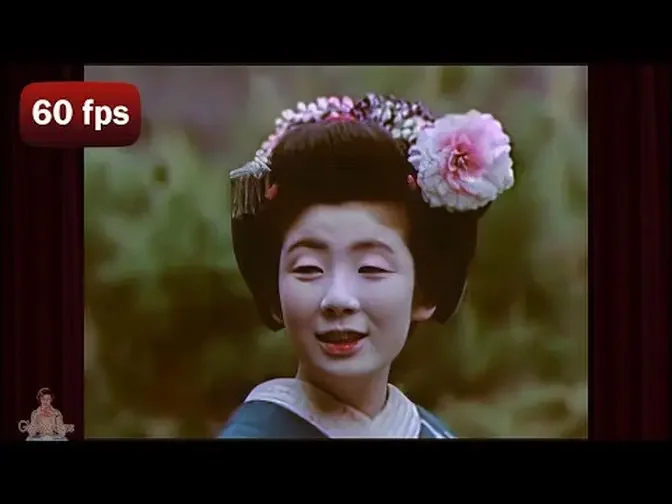 Japanese Geisha and Maiko -  Kyoto 1946 _ AI Enhanced Film [ 60 fps]
