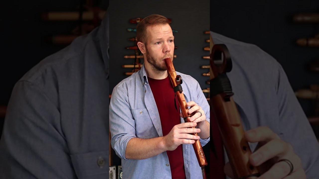 Dynamic Playful Native American Mid A 432 Hz EarthTone Cedar Flute