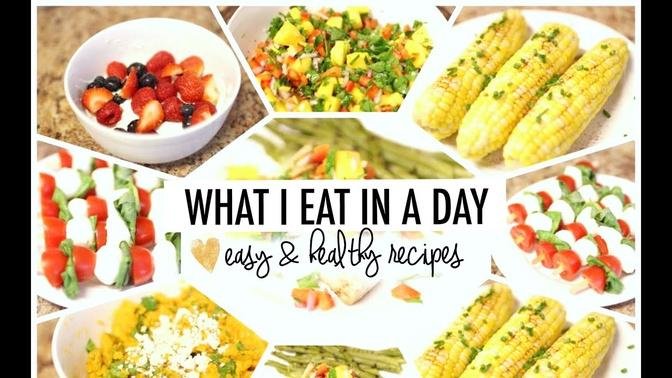 What I Eat in a Day   Easy   Healthy Recipes