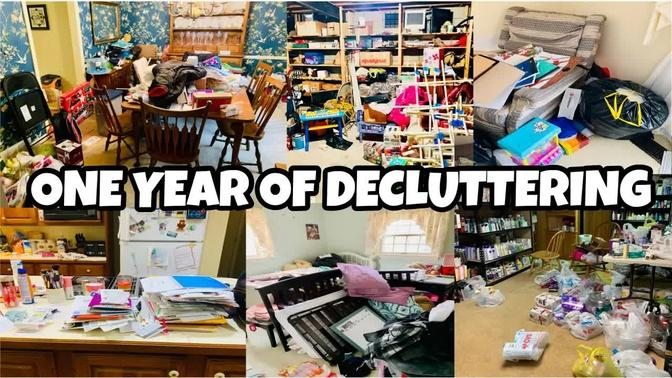 ONE YEAR OF EXTREME DECLUTTERING: Where my house was then vs now: House Tour and progress ❤️