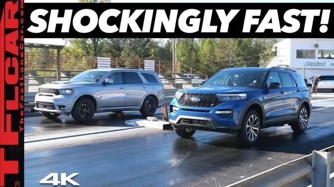 Ford Explorer St Vs Dodge Durango Srt Drag Race Can A 600 Tune Beat America S Fastest 3 Row