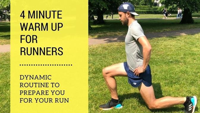 Runners Warm Up Routine - Quick and Easy - 4 minutes - Dynamic Stretches for Runners
