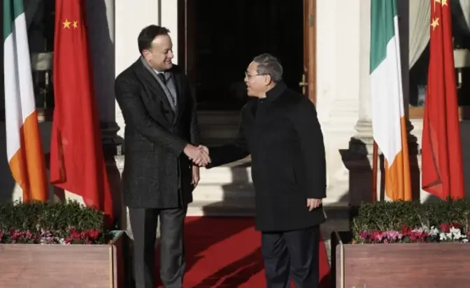 Ireland’s Climate Czar Greets Chinese Premier Arriving on Largest Plane at Dublin Airport