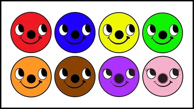Learn Colors with Smiley Happy Ball Faces - Henry Hoover World