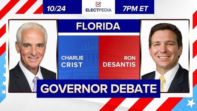 Live: Florida Gubernatorial Debate Ron DeSantis vs Charlie Crist