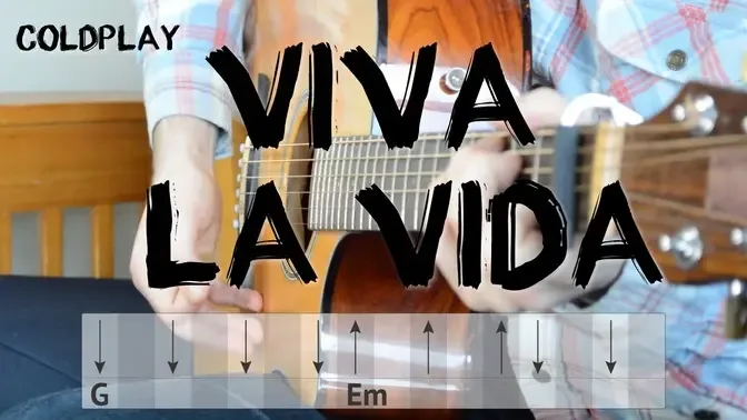 Viva La Vida - Guitar Tutorial   Coldplay - Easy Chords and Strumming