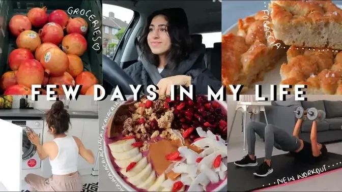 Few Days In My Life | Grocery Shopping, Trying a New Workout, Making Focaccia, Chores + more! |