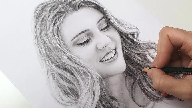 Drawing a Portrait with Graphite Pencils | Emmy Kalia