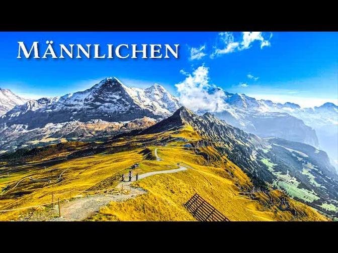 Männlichen 🇨🇭 Walking in the Swiss Alps with Jungfrau views ⛰️ Switzerland 4K