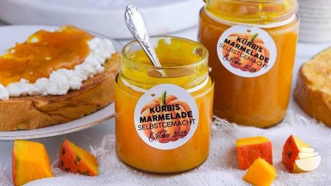 Schnelle Kürbismarmelade mit Apfel mit Freebie Etiketten | Articles ...