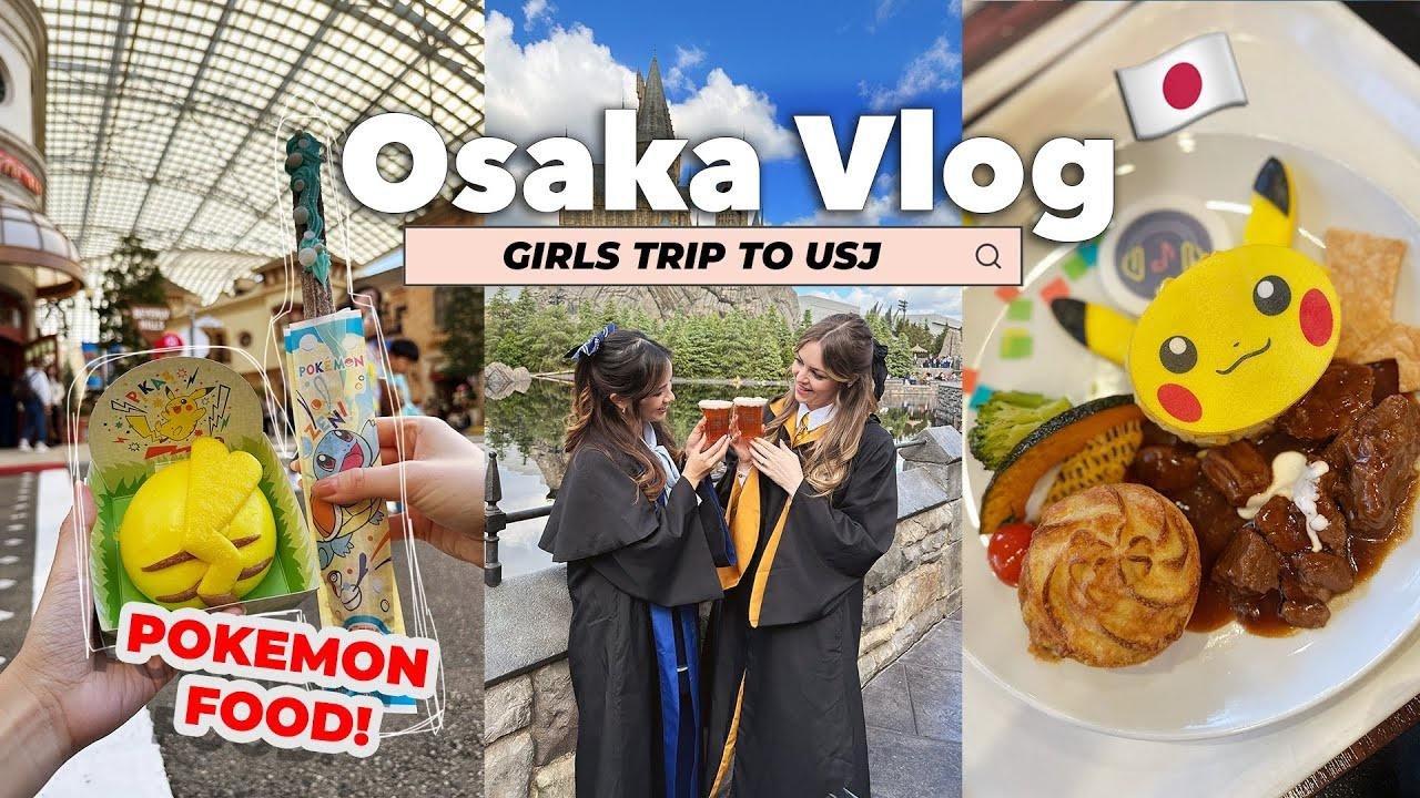 OSAKA VLOG ❤️ Girls Trip ➡️ OSAKA - Eating lots of food @ Universal Studios Japan | Living in Japan