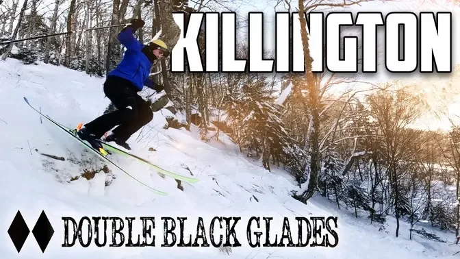 Skiing Killington's DOUBLE DIAMOND Glades Julio/Juanita