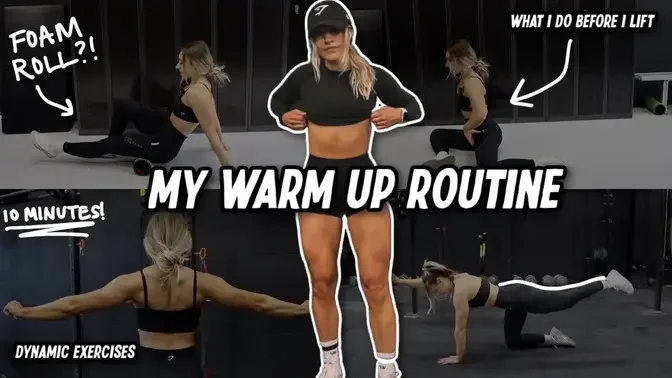 MY WARM UP ROUTINE: what i do BEFORE i lift | dynamic warm up routine for beginners