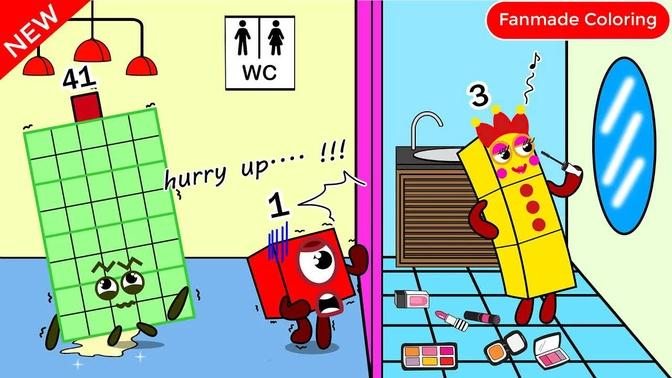 NB 3, Hurry Up !!! Numberblocks Fanmade Coloring Story
