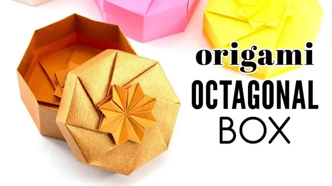 Origami Octagonal Box Tutorial Diy Paper Kawaii