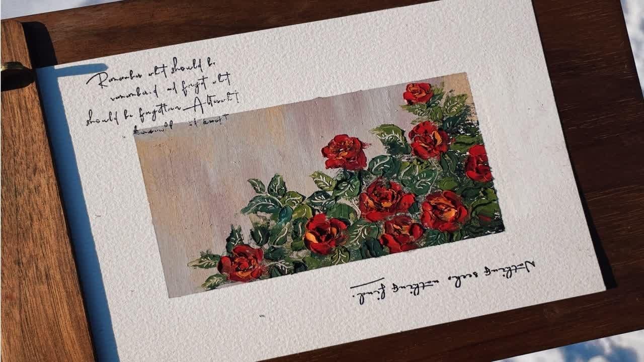 油畫棒·「關於玫瑰的浪漫」·（內附過程及顏色）