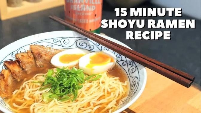 15 Minute BEGINNERS Shoyu Ramen Recipe - The Tipsy Cookery