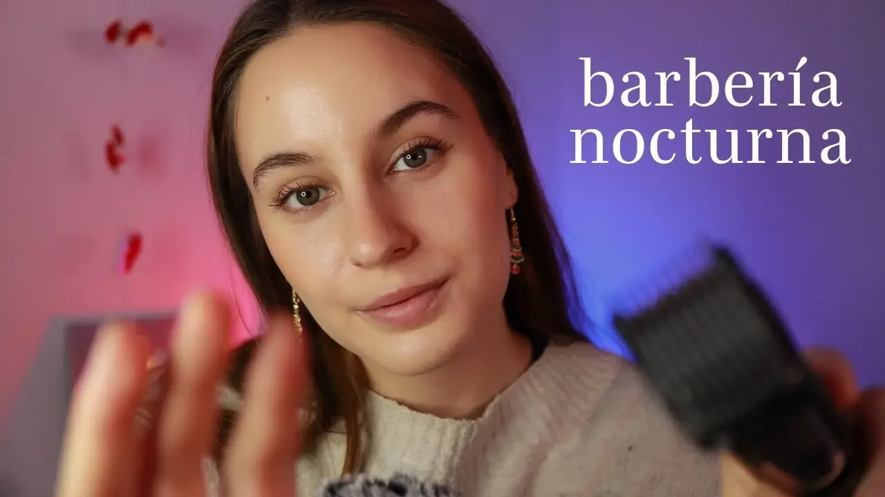 BARBERÍA RELAJANTE para dormir 💈 ASMR Roleplay (layered sounds, mouth sounds, visual)