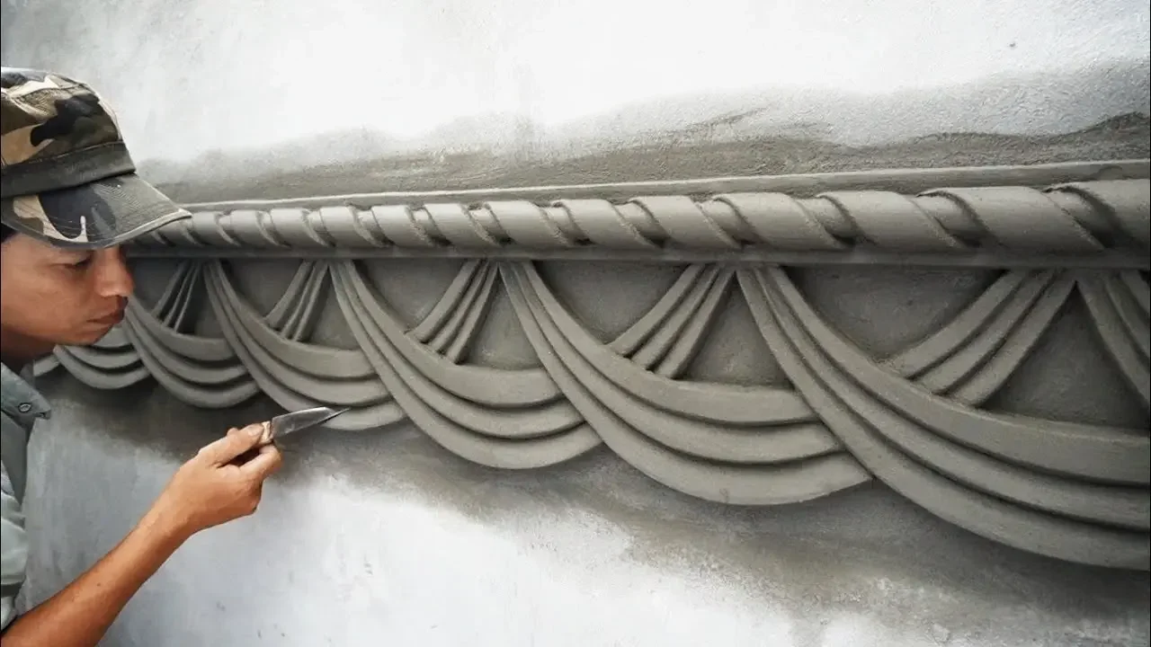 Unique curtain, new idea with cement