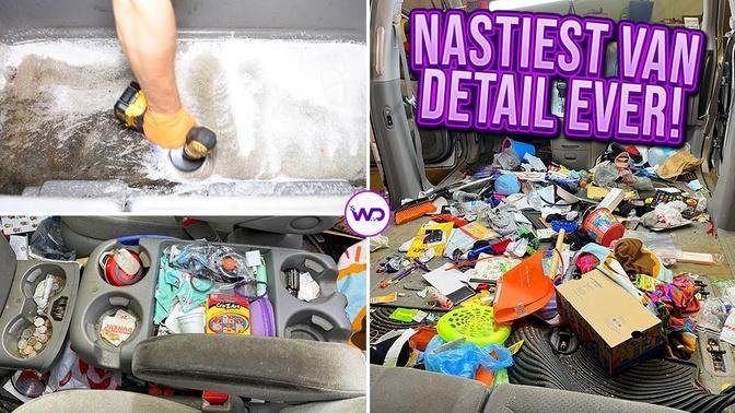 Deep Cleaning a Mom's DISASTER Minivan! | Super Nasty ...