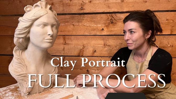 Portrait of Julianne I FULL PROCESS I A new Clay Portrait Bust