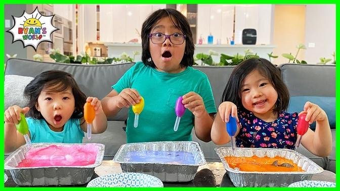 Easy Science experiment for Kids with DIY Frozen Baking Soda and Vinegar!!!
