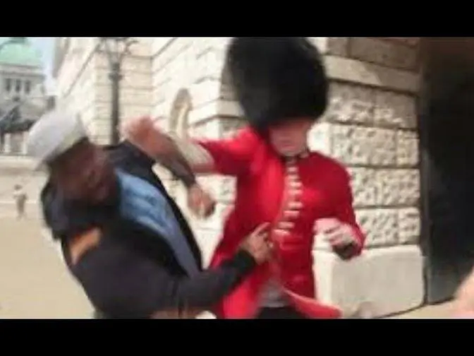 What happens when you mess with the Queens GuardsRoyal Guards Get angry!