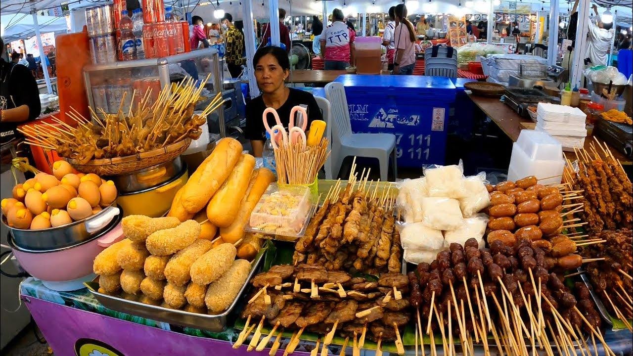 Cambodian street food @ Olympic stadium - Walk explore delicious plenty of food in Phnom Penh