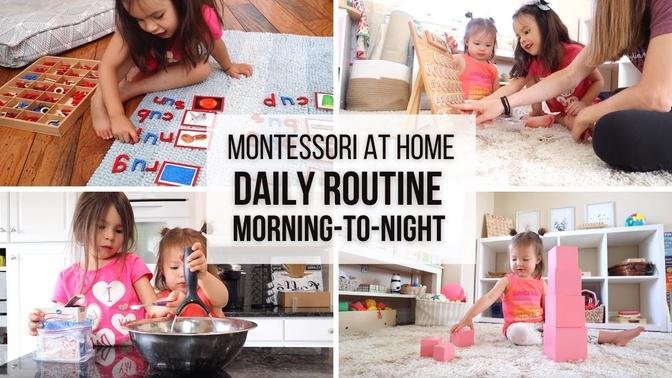 MONTESSORI AT HOME_ Our _ENTIRE_ DAILY Routine! __ Montessori Homeschool for Toddler & Preschooler