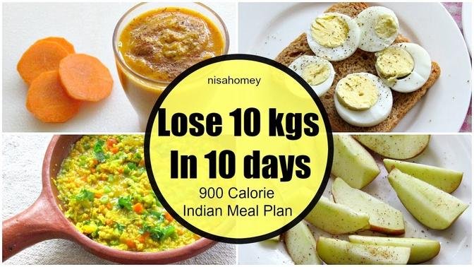 How To Lose Weight Fast 10 kgs in 10 Days - Full Day Indian Diet_Meal Plan For Weight Loss.