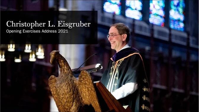 President Eisgruber shares personal lessons of resilience with the ...