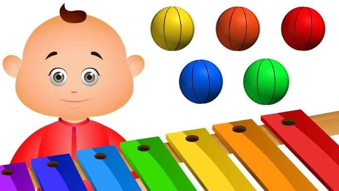 Learn Colors with Basket Balls | Learning Videos For Kids | Videos For Toddlers
