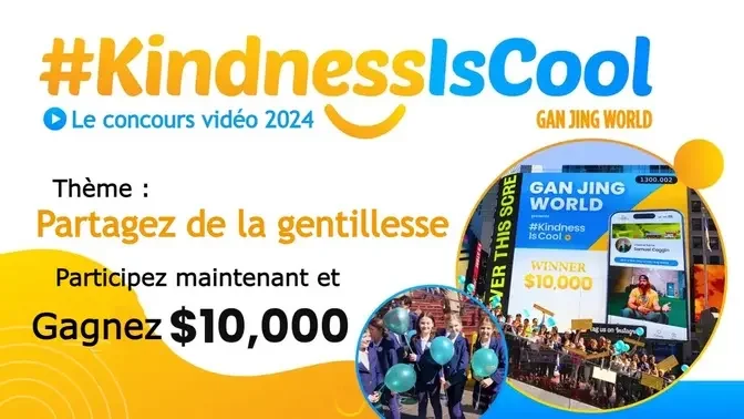 Le concours vidéo Kindness Is Cool 2024 est lancé! Partagez de la gentillesse et tentez de gagner jusqu'à 10.000 dollars