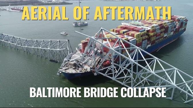 Aerial Imagery Shows Aftermath of Baltimore Bridge Collapse
