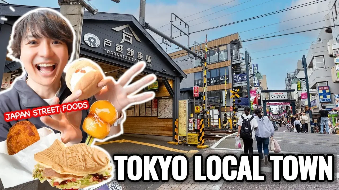 Less Tourists Tokyo Local Town, Japanese Street Foods in Togoshi Ginza Arcade Ep.488